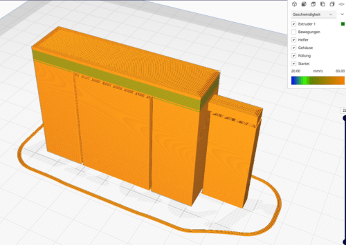 Support structure used by Cura