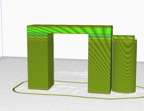 Self-created support structure with the help of the plugin