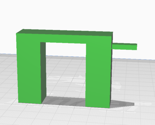 A model with a large overhang and a bridge