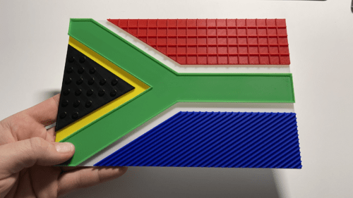 Flagge Südafrika gedruckt