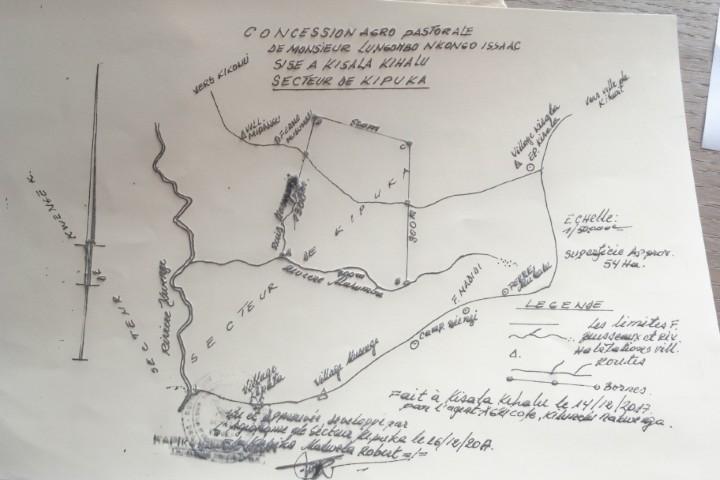 The swell paper method is used to produce the map