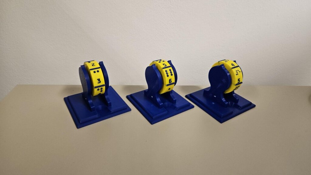 Rotating Braille Dice