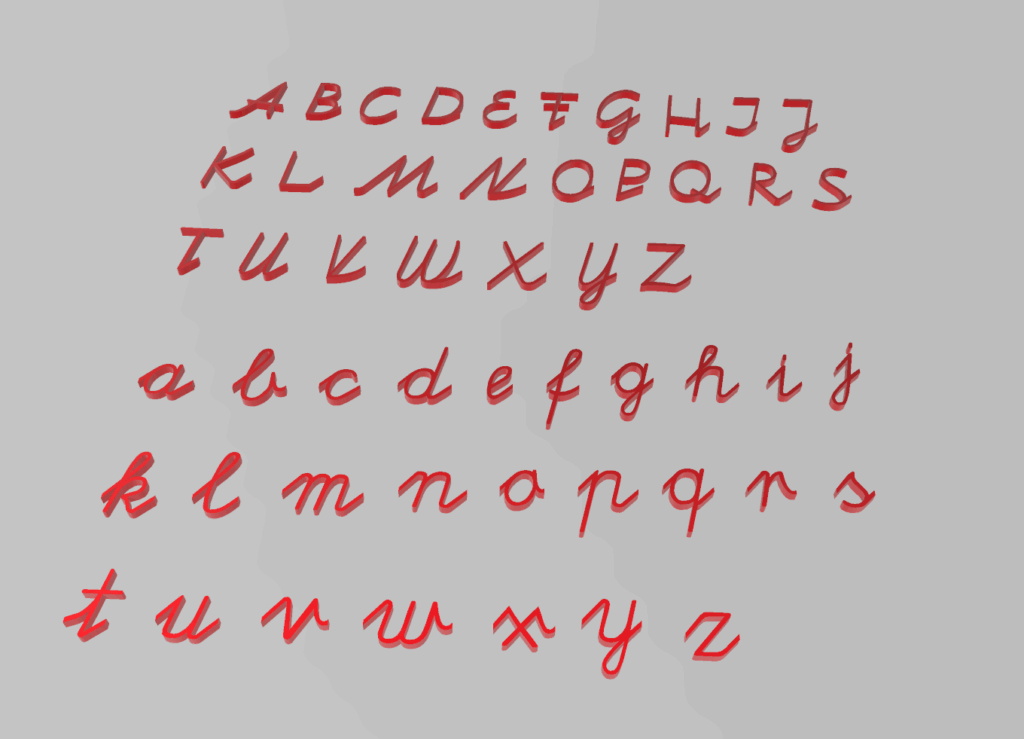 Alphabet for Signature Training