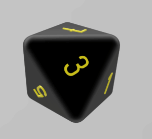 8 Sided Dice (normal font) Version 2