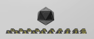 20 Sided Dice (normal font)