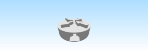 3D model of a router used to connect different networks.