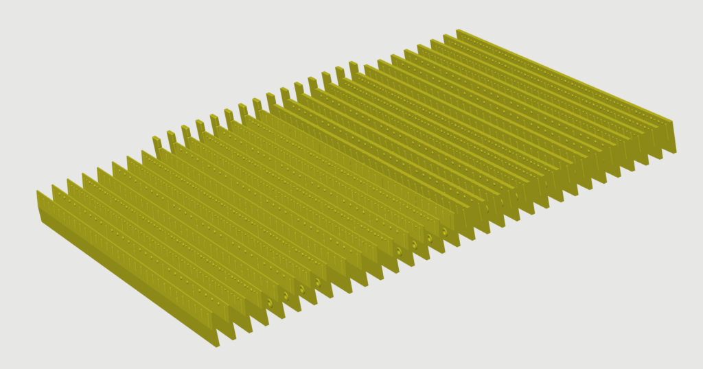 Set aus 32 taktilen Linealen 30cm Länge