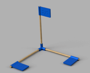 Halterung und Beschriftung für 3D-Achsen – Holder and tags for 3D axes