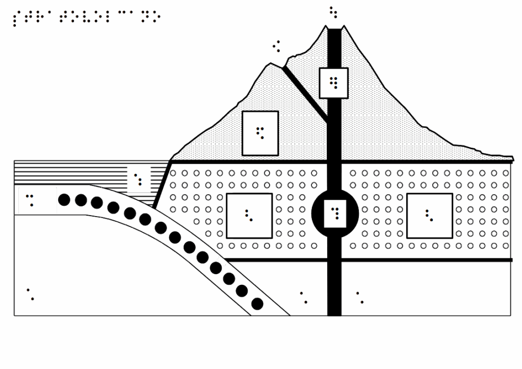 Stratovolcano in cross-section with subducting plate boundary