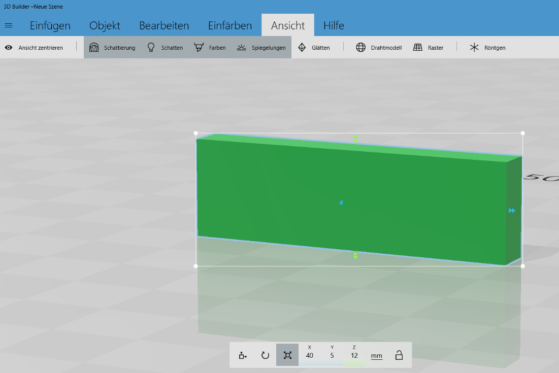 A cuboid in lateral projection